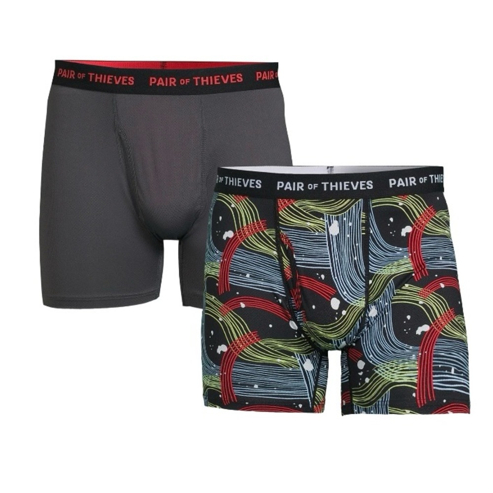 Pair of Thieves Men’s SUPERFIT Angel Hair Boxer Briefs, 2-pack S
